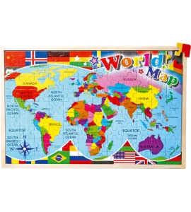 Zarámované puzzle - Mapa sveta