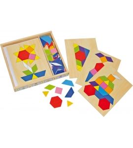 Mozaiky v drevenej krabici