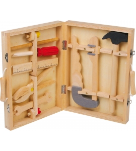 Kufrík s drevenými pracovnými nástrojmi