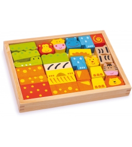 Drevené stavebné kocky Safari