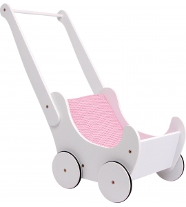 Kočík pre bábiky drevený, biely