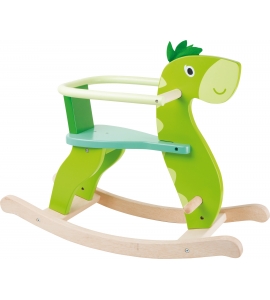 Drevený hojdací dinosaurus
