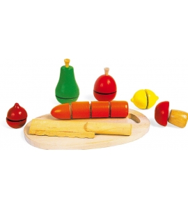 Small Foot Drevené potraviny - Krájaná zelenina